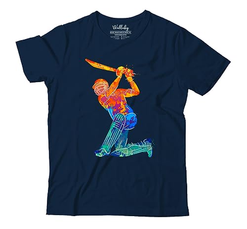 Image of Boys & Girls Cool Cricket Batsman 100% Cotton Unisex Kids T-Shirt