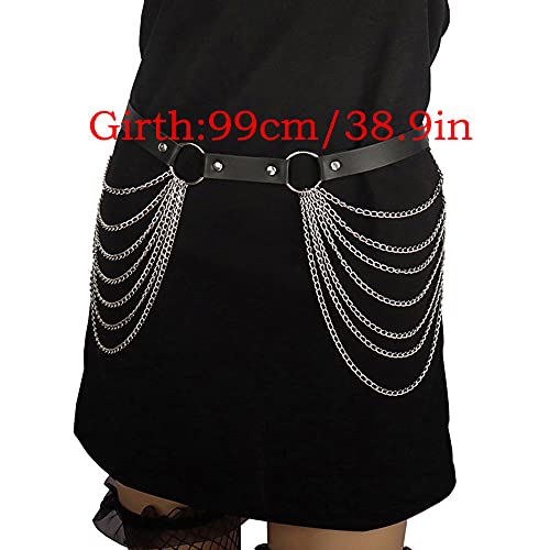 Joygulls Punk Sexy Gothic Jewelry Accessories Waist Chain Goth Belt Leather Layered Belly Body Chains2