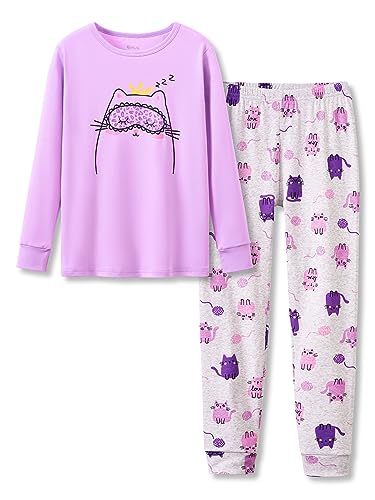 Topgal Little & Big Girls Cotton Knit Pajama 2-Piece Shorts Pants Summer PJ Set Size 4-14