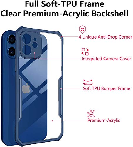 Image of RIGGEAR Xundd Back Cover Case for iPhone 12 Pro Max (Armor|PC and TPU|Blue)