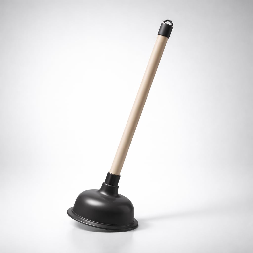 Large Plunger Toilet Sink Drain Bath Unblocker Cleaner Pump Rubber Suction Cup Plastic Handle Plunger IdealFor Kitchens Bathrooms Sinks Bowls Baths Waste Pipes Showers 48cm Plunger 15cm Rubber Cup-image-41