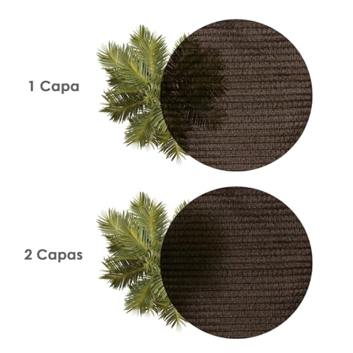 Schattennetz, Rolle, 4 x 50 m, reduziert Strahlung, Schutz für Garten und Terrasse, temperaturregulierend, Braun