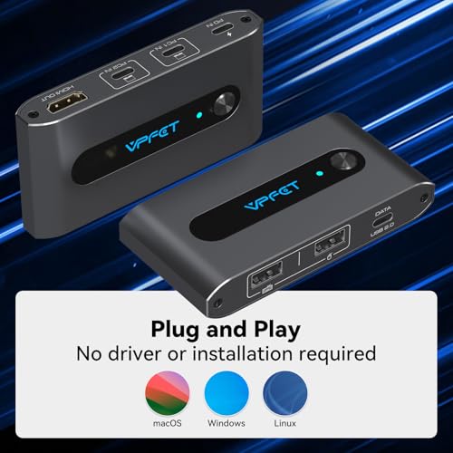 Commutateur KVM USB C pour basculer entre deux PC sur un écran 4K sans débrancher
