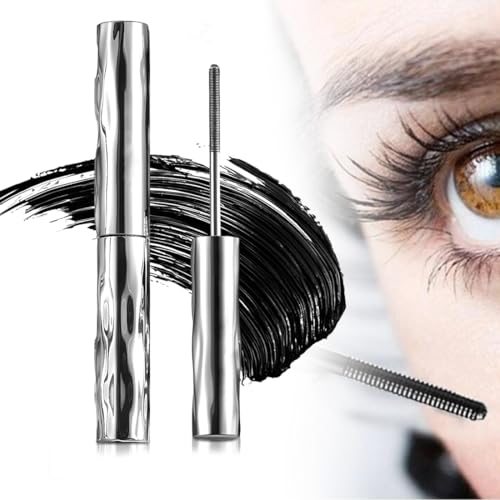 SUJEBKC Mascara Pestañas,Mascara De Metal Negro,Máscaras De Pared De Hierro,Resistente Al Agua,3D,Rizado 3D,Sin Escobillas,No Se Agrupa,a Prueba De Mudge,Maquillaje De Ojos Largo