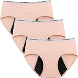 【SUPER BEQUEM】Diese Periodenslip für Mädchen mit extrem weiches, atmungsaktives Material, elastischer Bund und Beinöffnungen beißen nicht in die Haut. Keine Tags, verabschieden Sie sich von kratzenden Etiketten, mehr Pflege für Mädchen während der Periode