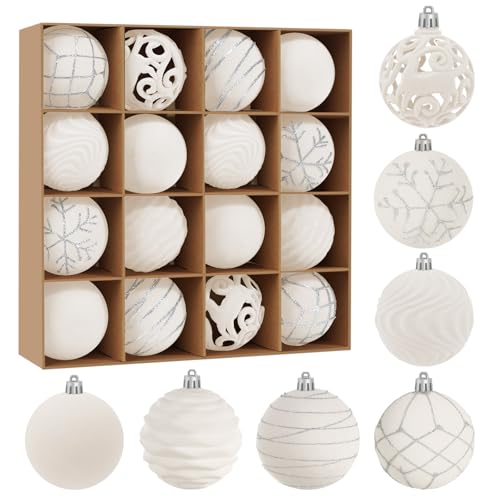 Miaikoe 16pcs Samt Weihnachts Ornamente Kugeln Sets für Weihnachten,...
