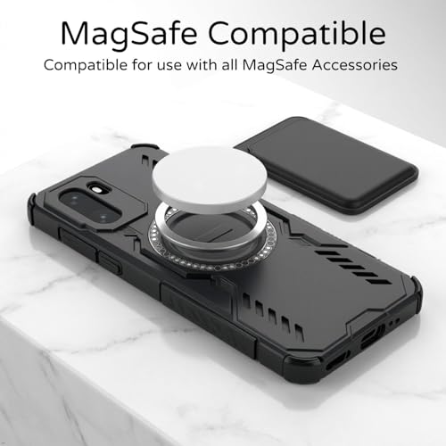 Image of ShieldTech Back Cover Case for OnePlus 15r 5G | 360 Protection Mobile Phone Case Mag-Safe | Camera Protection | Back Cover for 1 + OnePlus 15 r 5G / One Plus 15 5+G - Black TPU+PC