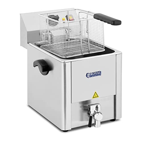 Freidoras Industriales Royal Catering RCEF 13E-Ego Freidora Industrial Freidora Electrica Freidora Profesional (13 L, 3250 W, 230 V, Grifo de...