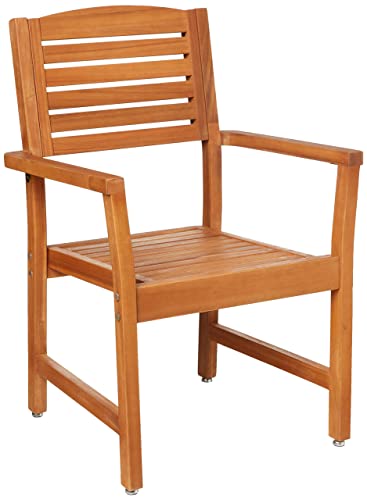 Amazon Aware Fsc Certified Outdoor Dining Chairs With Cushions, Acacia Wood, Set Of 2, Natural Finish #TOP4