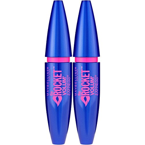 Maybelline New York Volum' Express The Rocket Washable Mascara Makeup, Blackest Black, 2 Count