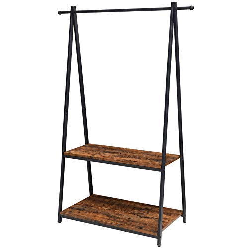 IBUYKE Garderobenständer, Kleiderständer mit Kleiderstange, 103x45x150...