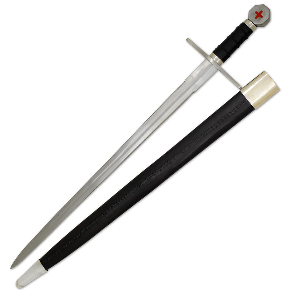 Medieval Warrior Crusader Holy Cross Knights Templar Real Long Sword Comes with Scabbard