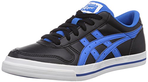 Onistuka Tiger Aaron - Zapatillas de baloncesto Unisex adulto, Black (9049-Black/Mid Blue), 40.5
