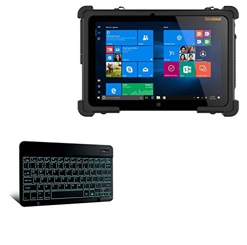 BoxWave Keyboard for MobileDemand xTablet Flex 10A (Keyboard by BoxWave) - SlimKeys Bluetooth Keyboard - with Backlight, Portable Keyboard w/Convenient Back Light - Jet Black