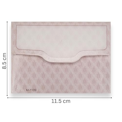 Image of Fonsie cash shagun Pocket small size (4.53 * 3.35 inches) fancy design envelopes pack of 100 for gifting money on wedding gift, baby shower gift, shagun, family gatherings, Elephant Mehal.