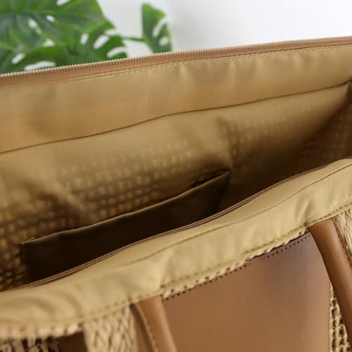 Image of Epsion Women Straw Bag Summer Beach Tote Handbag Woven Shoulder Purse Large Rattan Shoulder Bag for Vacation, A-beige, E-YJJ-24CB03-A-beige