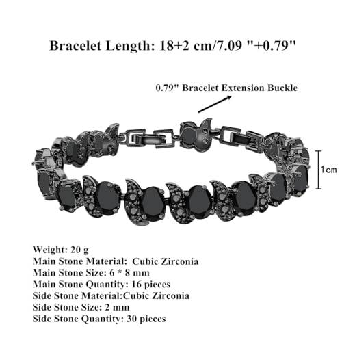 Image of LMXXVJ Fashion Tennis Bracelet Created Emerald White Gold Plated Charm Bracelet Gifts Jewelry for Women