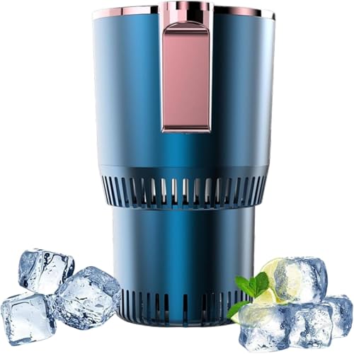 ドリンクホルダー【-3℃〜65℃ LED温度表示】保温 冷却 車載冷蔵庫 保冷 冷蔵 缶 カップ ホルダー ドリンク クーラー 飲料冷却器 家庭 車12V 卓上 ペットボトル・缶対応 急速 静音 コーヒー 牛乳温め 小型車 車 青