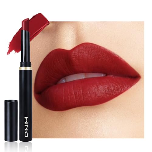 Image of evpct Cranberry Red Velvet Matte Lipstick, High Pigmented Slim Lipstick Long Lasting Waterproof for Women, Velvet Silky Lip Stick Stain Color Makeup Blendable 24 Hours Original Makeup Labiales, 889#