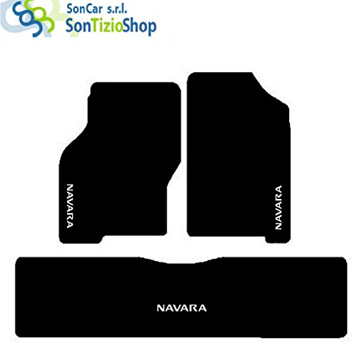 SonCar - Juego completo de alfombrillas artesanales de moqueta y a medida con bordado de hilo