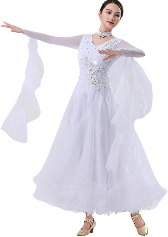 社交ダンス　ビーズ装飾ドレスS a9b5e928bff0280d1e266a38bd44ed