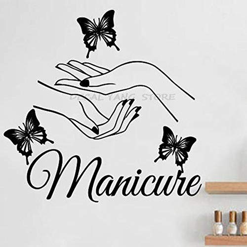 Preisvergleich Produktbild Tianpengyuanshuai Schmetterling Aufkleber Maniküre Nagelkunst Schönheit Friseur Vinyl Wandtattoos Mode Nagel Salon Dekoration Aufkleber-42x43cm