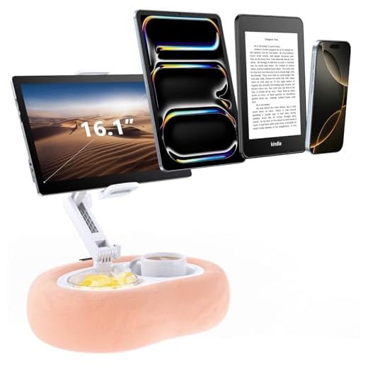What do people carry in their messenger bags for work Adjustable Plush Tablet Stand with Trays