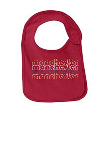Manchester New Hampshire Retro Funny Infant Jersey Bib Red One Size