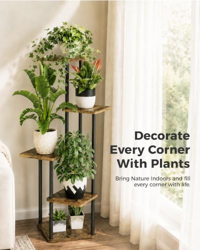 Image of Bamworld Plant Stand Indoor Corner Plant Shelf for Multiple Plants