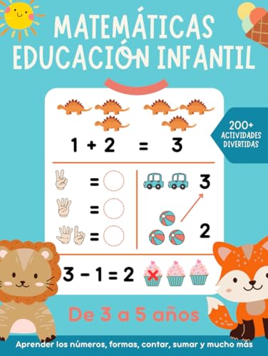 Matemáticas educación infantil: Más de 200 actividades matemáticas con las que aprender a sumar y restar de forma divertida. Para niños de 3-5 años. (Spanish Edition) - Happy Road books, Editorial