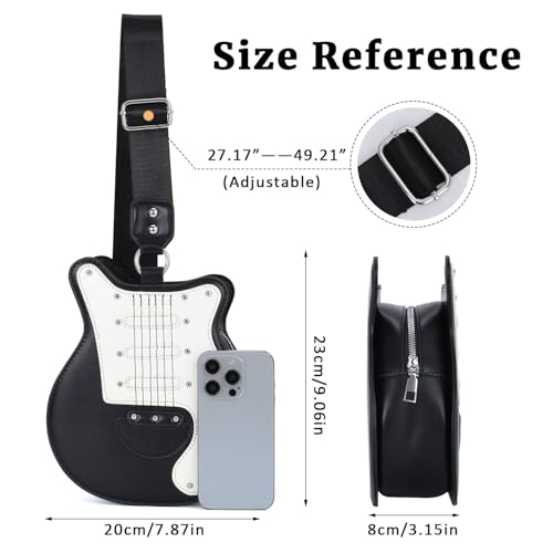 Bolso bandolera con forma de guitarra para mujer miniatura 4