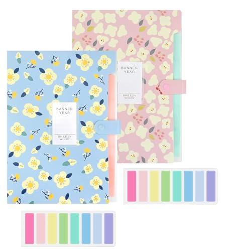 Image of Corslet Pack of 2 File Holder for Documents A4 Size, Expanding File Folder Document Organizer File & File Bag for Certificates and Documents, Office File Folder, Portfolio File Folder for Students