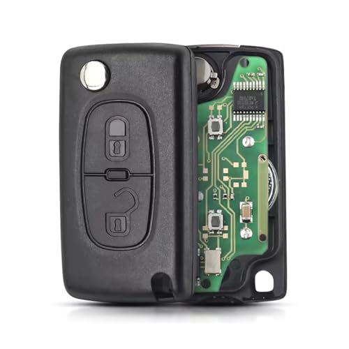 Heart Horse Coque de clé Peugeot 308 Partner télécommande 2 Boutons Compatible Peugeot 207 307 308 407 607 Citroën C2 C3 C4 C5 C6 CE0523 433MHz...