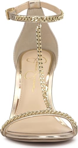 Image of Jessica Simpson Women's Qiven T-Strap High Heel Sandal with Chain Detail