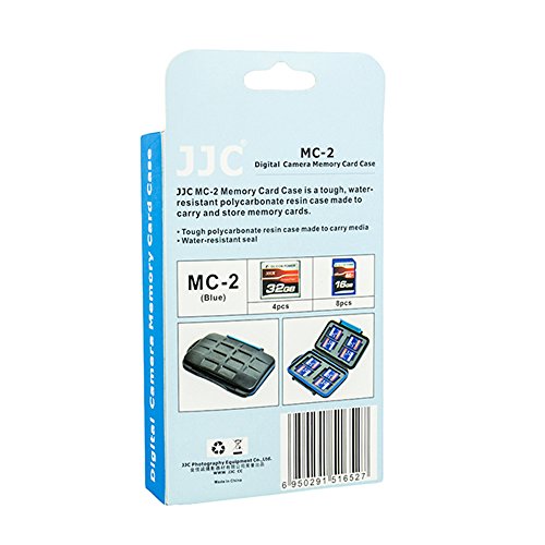 Porta Cartão de Memória Case Rígido Jjc Mc-2 para 4 Cf Cards e 8 Sd Cards
