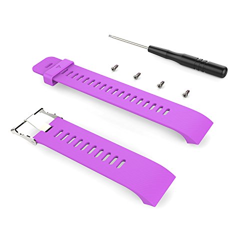 AUTRUN Band for Garmin Forerunner 35 Watch, Silicone Wristband Replacement Watch Band Strap for Garmin Forerunner 35 (Purple)
