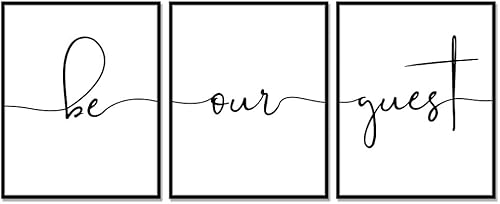 Be Our Guest - Juego de 3 impresiones para decoración de pared de habitación de invitados, dormitorio, decoración de casa de campo, decoración de