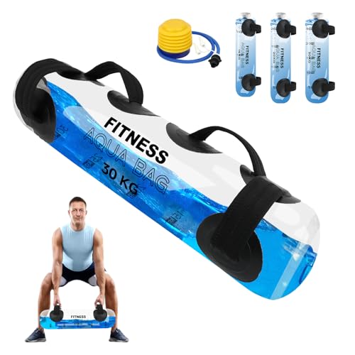 Portable Adjustable Training Bag and Power Bag Filled Water Aqua Bag for Athletes and Coaches Core Balance Device Versatile Training Aid Equipment Perfect Flexibility Exercise Full Body