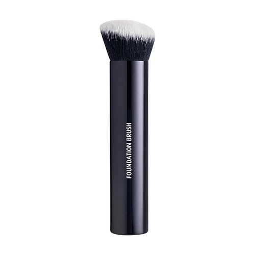 Lune+Aster Brocha de base  Brocha de base de alto rendimiento para aplicar bases líquidas, en barra o en polvo. Fabricado con mango de aluminio,