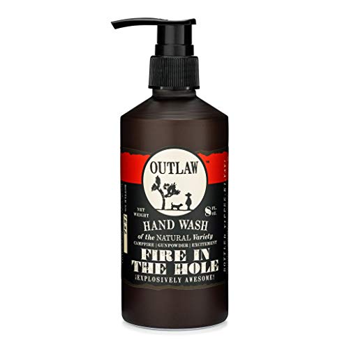 Outlaw Fire in the Hole Natural Hand Wash - Explosively Awesome - Campfire, Gunpowder, Sagebrush, Whiskey, and Weekend Camping - Men's or Women's Hand Wash - 8 fl. oz.