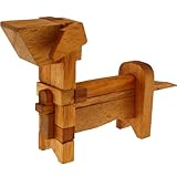 Dog Kumiki IQ 3D Brain Teaser Wooden Puzzle - Disassemble and reassemble This Interlocking 10 Pieces Puzzle