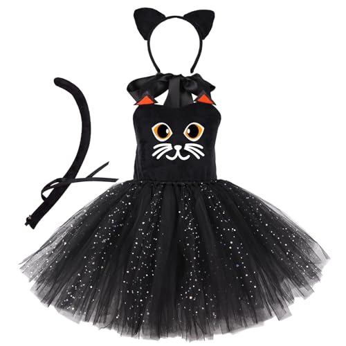 Costume de chat avec tutu pour le carnaval et les fêtes d'école