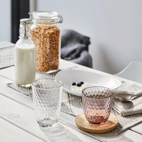 Bormioli Rocco Slot Set Becher, Pink, 6 Einheiten
