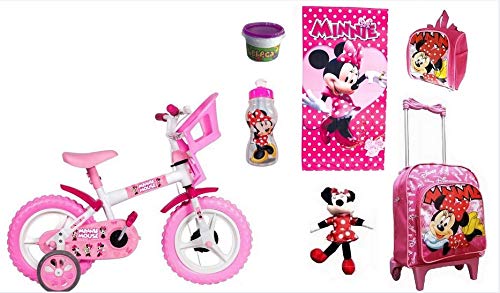 Bicicleta Minnie Aro 12 com 7 Itens