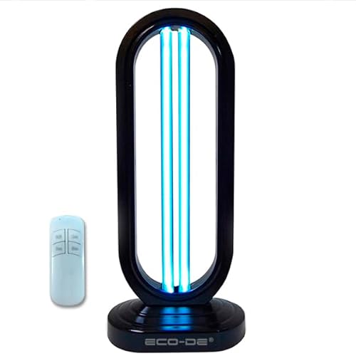 ECODE Lámpara de Luz Ultravioleta UV con Generación de Ozono para Estancias de 45 50 m2, 38W, 10000 Horas - Elimina Malo