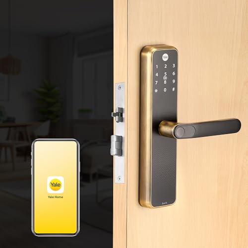 Image of Yale Zuri S Smart Door Lock | Fingerprint, PIN, RFID, Manual Key | Bluetooth Digital Smart Lock with Yale Home App Access | 3 Year Warranty | Antique Bronze