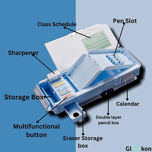 Image of Plastic Space Astronaut Pencil Box For Girls & Kids, Compass Box For Boys, Pencil Pouch For School, Pencil Case Gift For Boys (Space Button), Multicolour