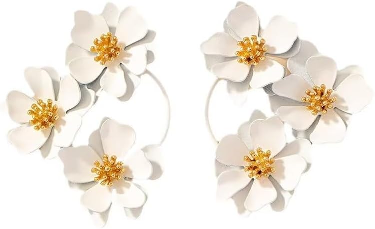 Flower Earrings for Women Floral Drop Earrings Hawaiian Earrings Retro Floral Earrings Summer Vacation Beach Earrings Boho Jewelry Gifts