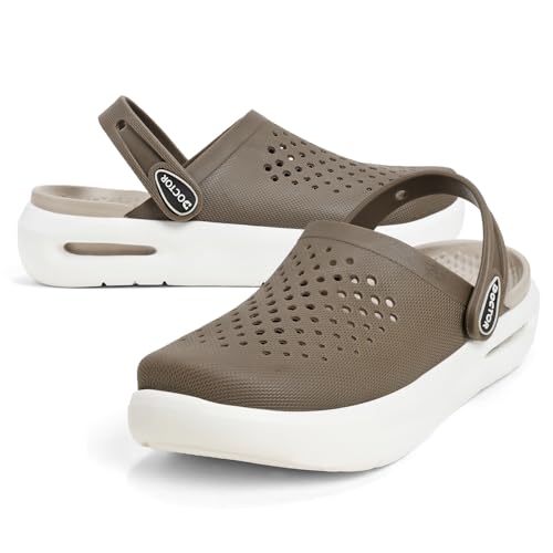 Image of Men Platform Clogs with Adjustable Back Strap | Lightweight EVA Cushioned Sole | Breathable Anti-Slip Everyday Wear Footwear for Indoor & Outdoor Use