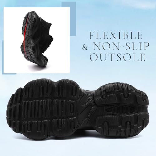 Women Chunky Sneakers Walking Height Increase Travel Work Party Lightweight Platform Non Slip Shoes for4